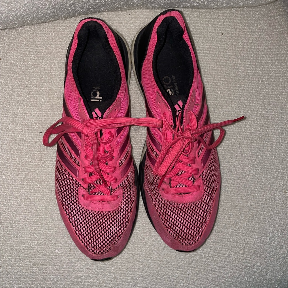 Adidas Adizero Boston‎ Boost Hot Pink Running Athletic Tennis Shoes - Picture 2 of 8